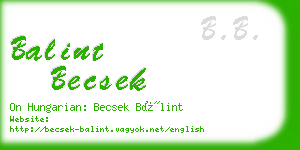 balint becsek business card